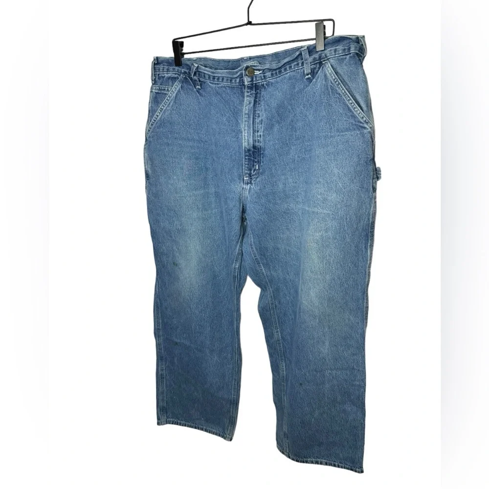 Carhartt Carpenter Jeans Mens 40x30 B13 DST Blue Denim Original Dungaree Fit